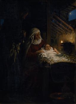 Ilja Repin: Narodenie Krista (1890), foto wikimedia.